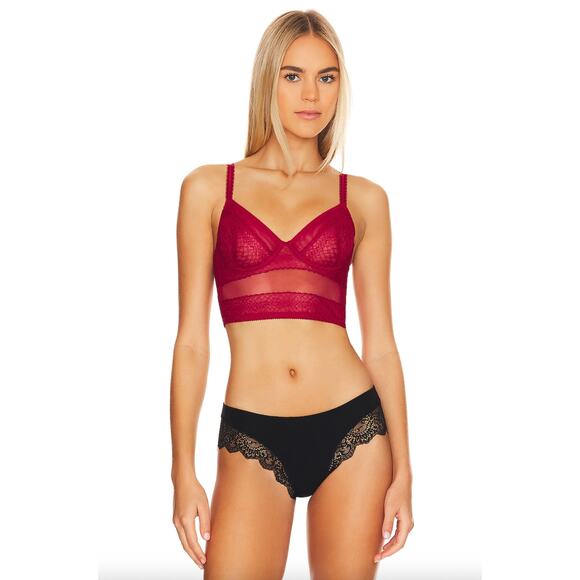 Cosabella - Sultra Underwire Bra - Sindoor Red - Lace Longline - Italian - Picture 3 of 6